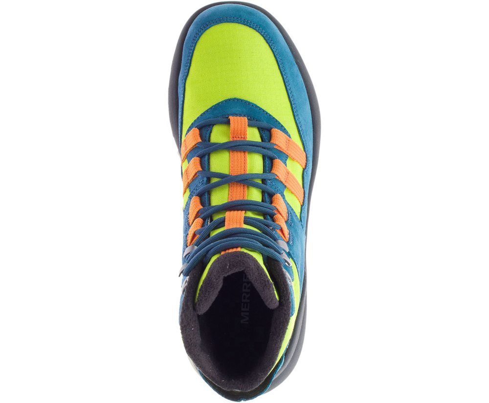 Botas Homem - Merrell Atb Mid Polar Waterproof - Azuis/Verdes - AEW287413